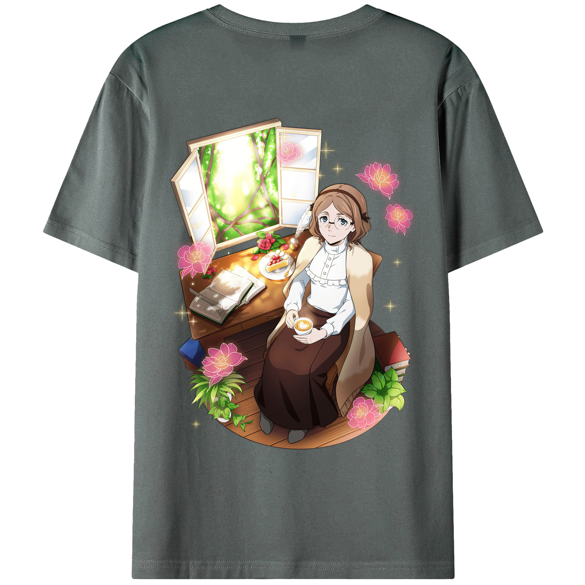 （画像用） 文豪ストレイドッグス Bungo Stray Dogs 綿100％ メンズ半袖Tシャツ（バックプリント） 通気性